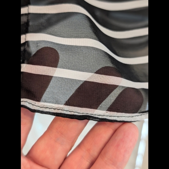 U.S Polo Association Black and White Striped Sleeveless Blouse - Picture 8 of 9